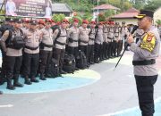 Polres Luwu Timur Gelar Apel Pergeseran Pasukan Pengamanan Pemilu Tahun 2024