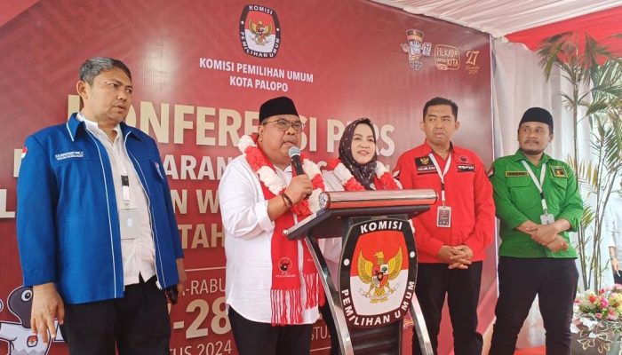 Diantar Ribuan Pendukung Daftar ke KPU Palopo, Parpol Pengusung Optimis Menangkan Putri- HB