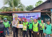Peringati HUT Polantas ke-69, Satlantas Polres Morowali Utara Berbagi ke Tukang Ojek