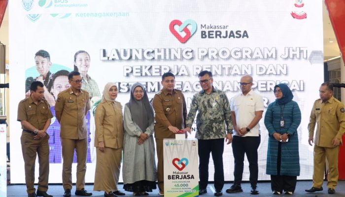Munafri–Aliyah Luncurkan JHT Pekerja Rentan, Makassar Jadi Pelopor Nasional