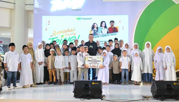 PT Pegadaian Kantor Wilayah SulSelBarRa Maluku Berikan Santunan kepada Anak Panti Asuhan dalam Acara Ramadhan Bareng Tring di Mall Panakkukang