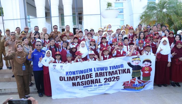 Bupati Irwan Lepas 84 Kontingen UCMAS Luwu Timur ke Olimpiade Aritmatika Nasional 2026