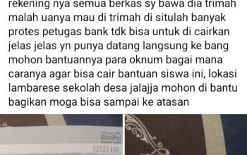 Keluhan Pencairan Bantuan Siswa Muncul di Facebook, Pengunggah Unggah Buku Rekening BRI