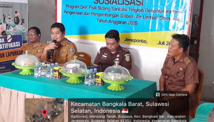 Kadis PUPR Jeneponto Sosialisasi Pengelolaan Air Limbah Domestik