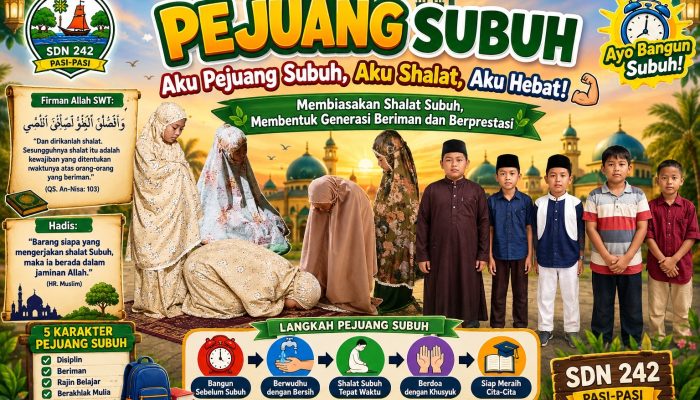 Pejuang Subuh Jadi Rutinitas, SDN 242 Pasi-Pasi Tanamkan Kedisiplinan dan Akhlak Siswa