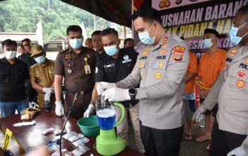 Polres Morowali Utara Musnahkan 366 Gram Sabu dari Empat Kasus