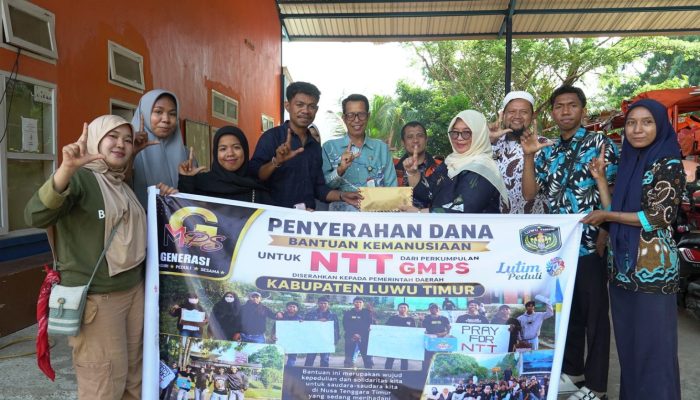 Solidaritas untuk NTT, Wabup Luwu Timur Terima Bantuan dari GMPS