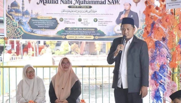Hadiri Maulid Nabi di Desa Baruga, Wabup Lutim Ajak Generasi Muda Teladani Akhlak Rasulullah