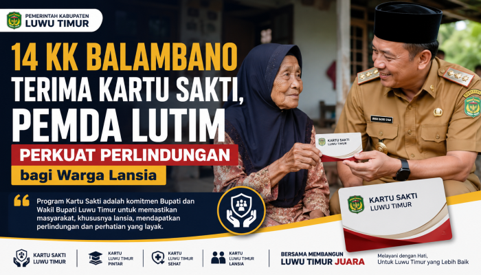 14 KK Balambano Terima Kartu Sakti, Pemda Lutim Perkuat Perlindungan bagi Warga Lansia