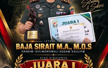 Dansatgas TMMD ke-129 Kodim Morowali Raih Juara I Karya Jurnalistik