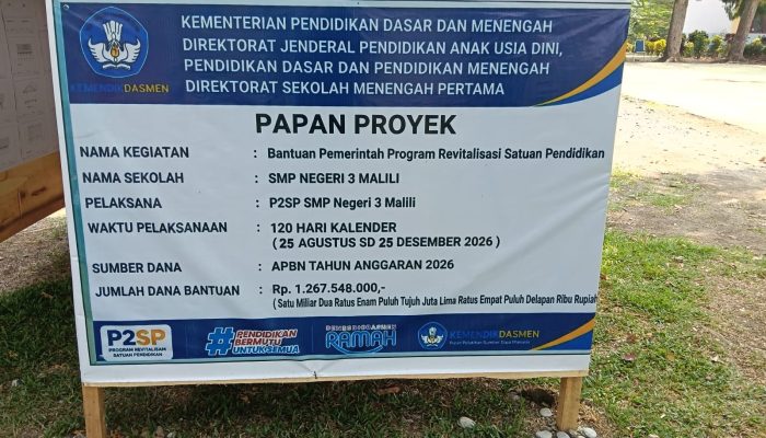 35 Persen Selesai, Revitalisasi SMP Negeri 3 Malili Ditargetkan Rampung Desember 2026
