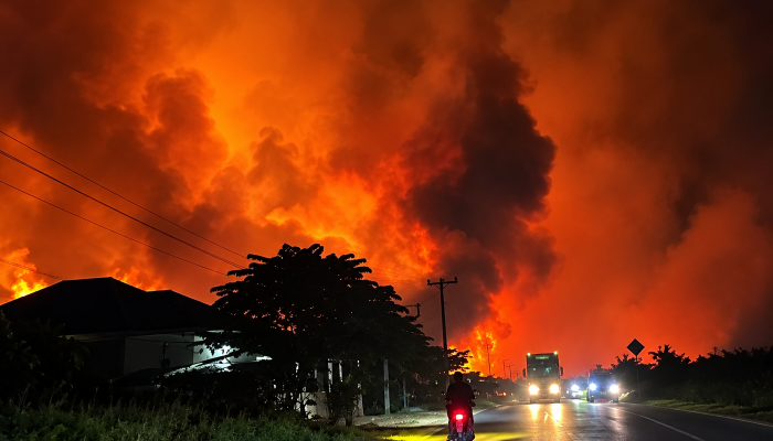 Bupati Irwan Peduli Tetangga, Damkar Luwu Timur Dikirim Bantu Poso Jinakkan Karhutla