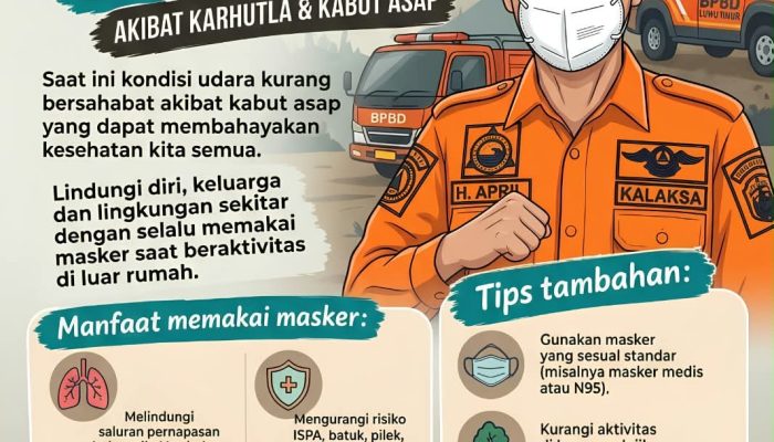 Asap Tebal Kembali Selimuti Malili, Kepala BPBD Luwu Timur Tegaskan Pentingnya Melindungi Diri