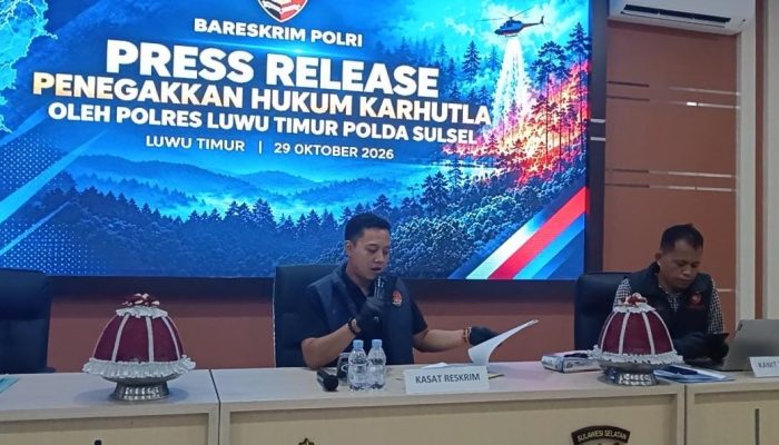 Polres Luwu Timur Tindak Di Duga  Pembakar Lahan 4 Hektare di Nickel Hill Towuti