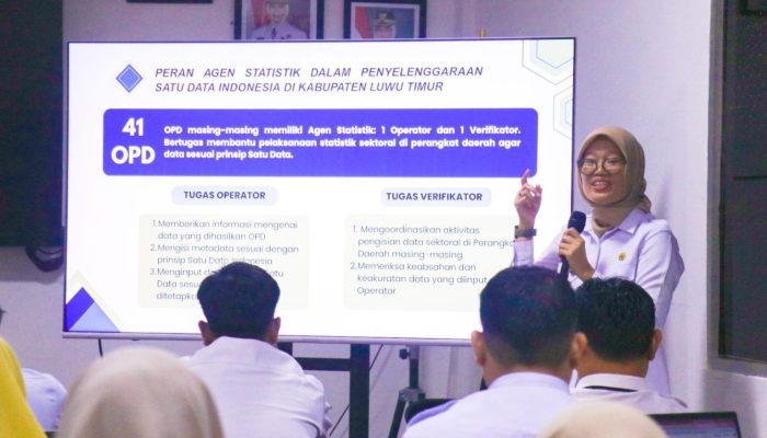 Perkuat Data Pembangunan, Diskominfo-SP Luwu Timur Gelar Pembinaan Statistik Sektoral dan Coaching Portal Satu Data