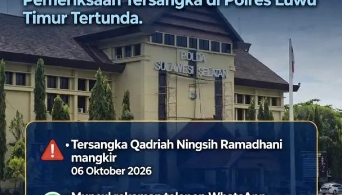 Rekaman Telepon Diduga Oknum Propam Polda Sulsel Suruh Tunda Pemeriksaan di Polres Luwu Timur